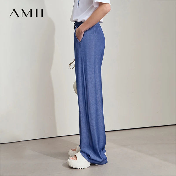 ខោ AMII រដូវក្ដៅធម្មតាសម្រាប់នារីឆ្នាំ ២០២៥ ខោរលុងត្រង់វែងសម្រាប់នារីការិយាល័យ 12542224
