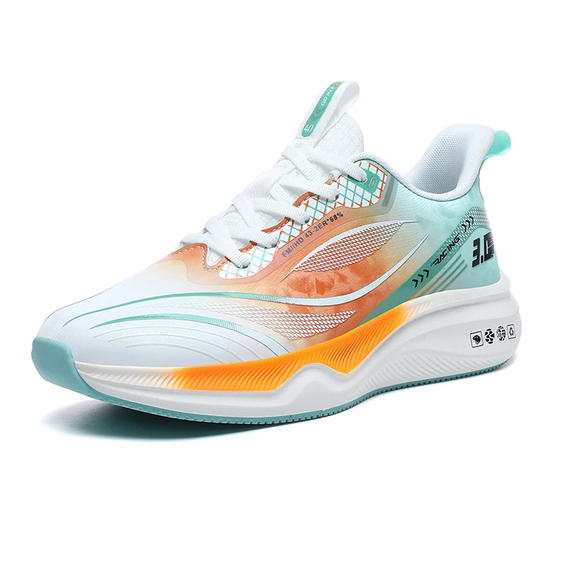 Parent-child racing running shoes Four season soft-sole men's speed sneakers fashion light breathable outdoor casual sports shoe