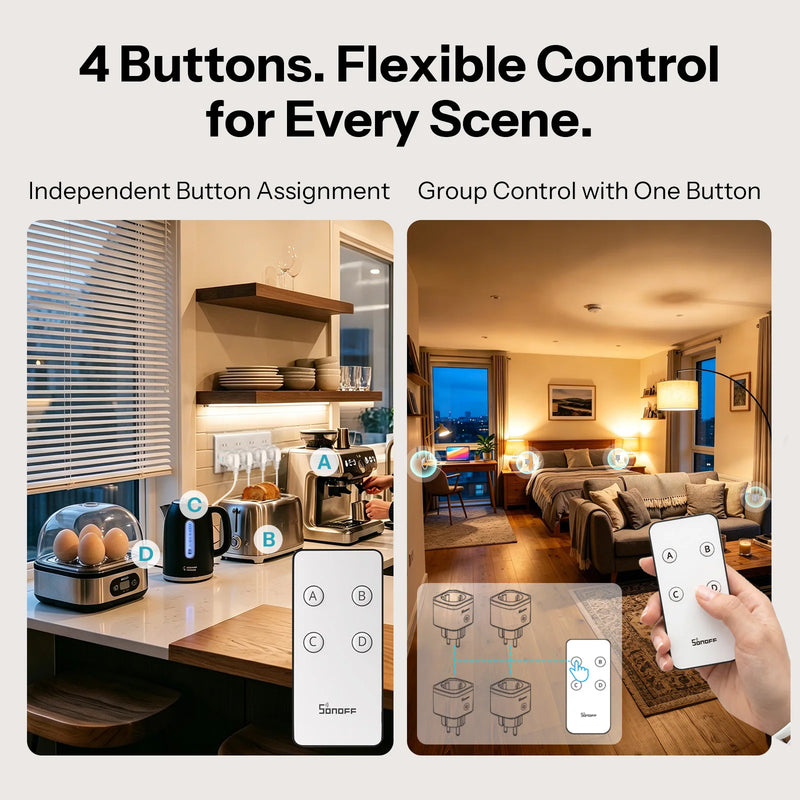 SONOFF S61sTPF Smart WiFi Plug 16A 3840W Matter Compatible Energy Consumption Overload Protection Voice with Alexa Google Home