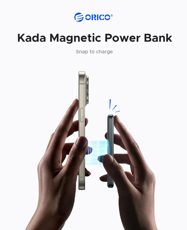 ORICO Kada Magnetic Power Bank 5000mAh/10000mAh PD22.5W Wireless Powerbank Slim Portable Battery Charger for magsafe