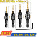 5pcs Countersink Drill Woodworking Drill Bit Set Drilling Pilot Holes for Screw Sizes #5 #6 #8 #10 #12 Cutter Screw Hole Drill Titanium Plating6-12
