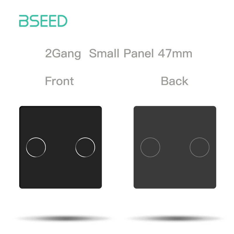 BSEED 1/2/3Gang Wall Touch Switch Small Glass Panel 47mm Dimmer Curtain Crystal Panel Parts Only DIY Combine With Glass Frame