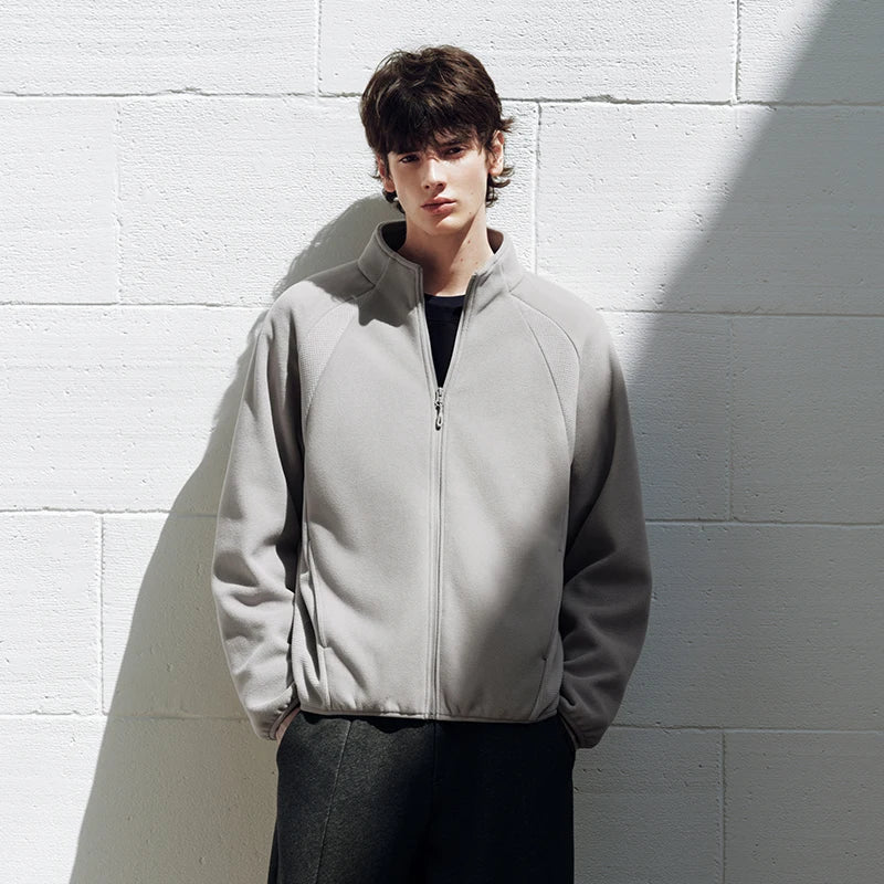 Semir Men Winter Jacket Antistatic Polar Fleece Stand Collar Raglan Sleeve 2026 New Winter Daily Wear Urban Casual Style