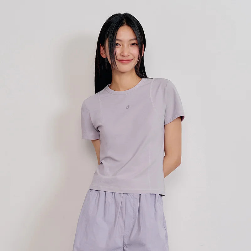 Semir Quick-Dry Short Sleeve T-Shirt Women Slim Fit UV Protection 2025 New Summer Athletic Top for Running or Gym Workouts