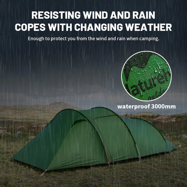 Naturehike Camping 3 Person Tent Waterproof Outdoor Ultralight Tents Glamping Backpacking 4 Season 2 Person Tent Hike Beach Tent