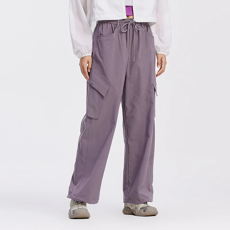 Semir Women Pants Solid Drawstring Wide Leg Split Detail Long Leg Look 2026 Autumn Cargo Style Outdoor Casual Trousers