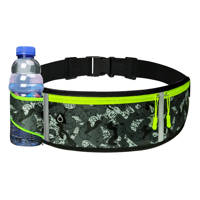 WRELS Outdoor Sports Running Waterproof Utralthin Waist Pack Fitness Workout Belt Sport Waist Pack Adjustable Marathon Waist Bag