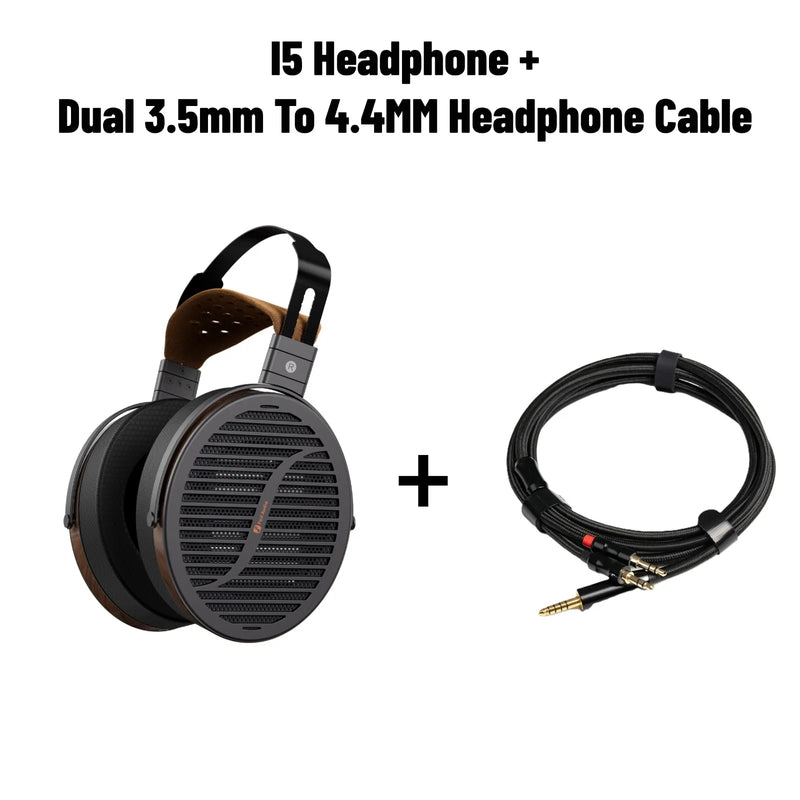 កាសស្តាប់ត្រចៀក Fosi Audio I5 Open-Back Planar Magnetic ជាមួយនឹង Diaphragm 97mm កាសស្តាប់ត្រចៀកមានខ្សែសម្រាប់ម៉ូនីទ័រ Hifi អាជីពសម្រាប់ស្ទូឌីយោ