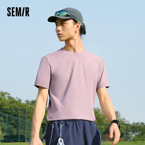 អាវយឺតបុរស Semir ឆ្នាំ ២០២៦ ស្ងួតរហ័ស ឆ្លុះពន្លឺ បោះពុម្ព ប៉ាក់ ស្រួលពាក់ ការពារកាំរស្មីយូវី អាវយឺតធម្មតា សម្រាប់មនុស្សពេញវ័យ