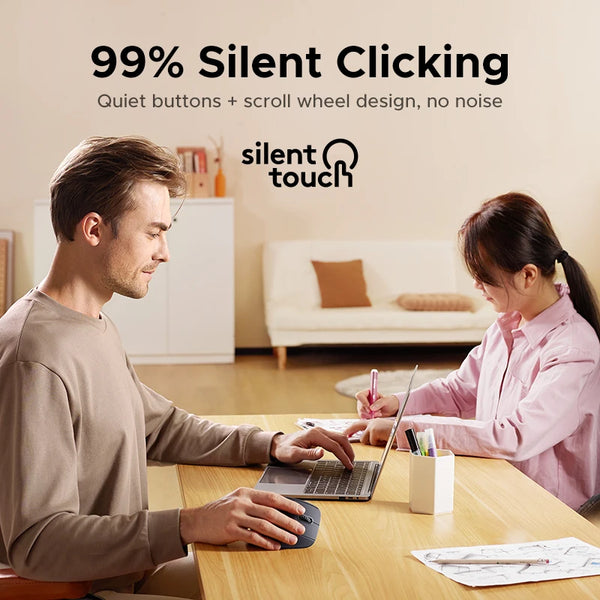 UGREEN  2.4G Vertical Wireless Mouse Bluetooth  Ergonomic 4000DPI 6 Mute Buttons for MacBook Tablet Laptops