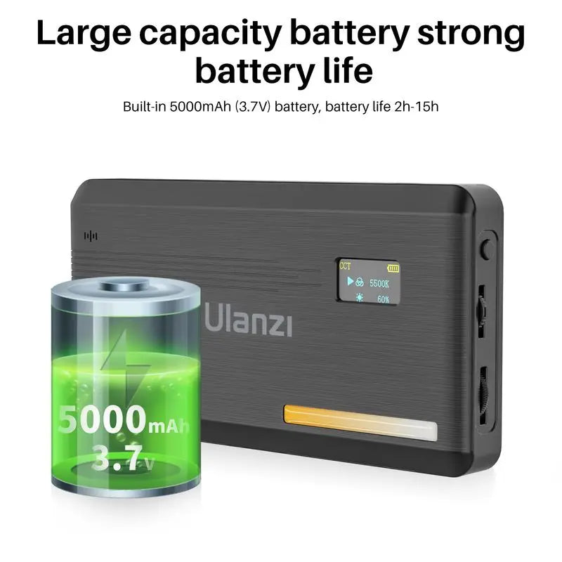 ភ្លើងវីដេអូ LED Ulanzi VL200 អាចបន្ថយពន្លឺបានលើកាមេរ៉ា DSLR បំពេញពន្លឺ 200 LED ចង្កៀងបំភ្លឺថតរូបសម្រាប់ថតរូប Selfie