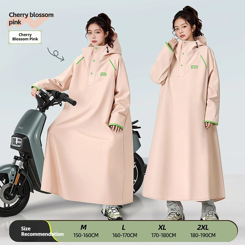 អាវភ្លៀង Poncho សម្រាប់ជិះម៉ូតូ ការពារភ្លៀងធ្លាក់ខ្លាំង ក្រាស់ពេញរាងកាយ រថយន្តប្រើថ្មអគ្គិសនី