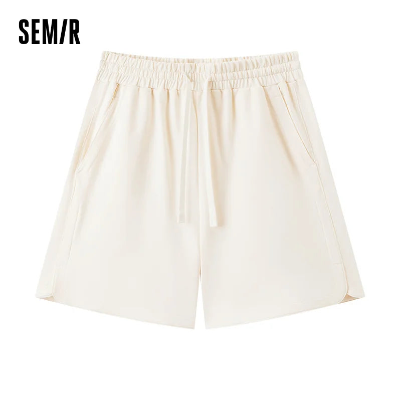 Semir Women Pants Home Wear Cotton Soft Comfortable Solid Color Loose Elastic Casual Top 2026 Summer Wear