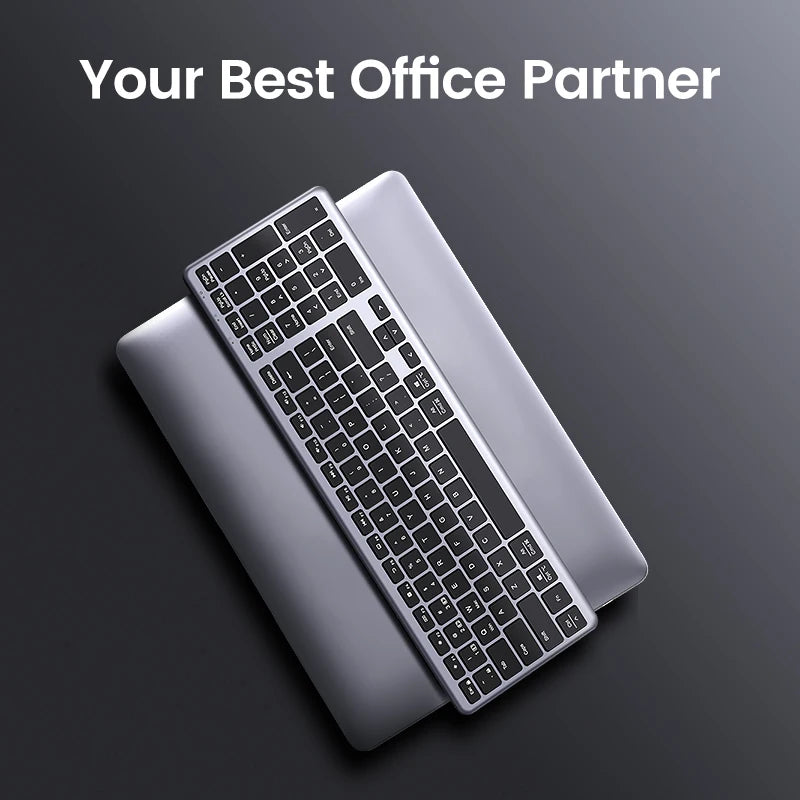 UGREEN Keyboard Wireless Bluetooth 5.0 2.4G Russian/Korean/EN 99 Keycaps For MacBook iPad PC Tablet USB C Rechargeable Keyboard