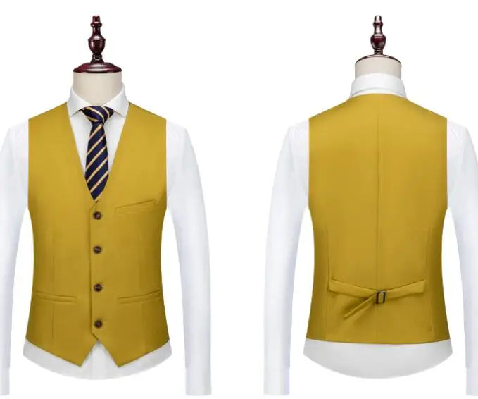 Asian Size Men's Sleeveless Vest, Single-breasted V-neck Vests Jacket, 26 Colors Can Choose From Waistcoat.