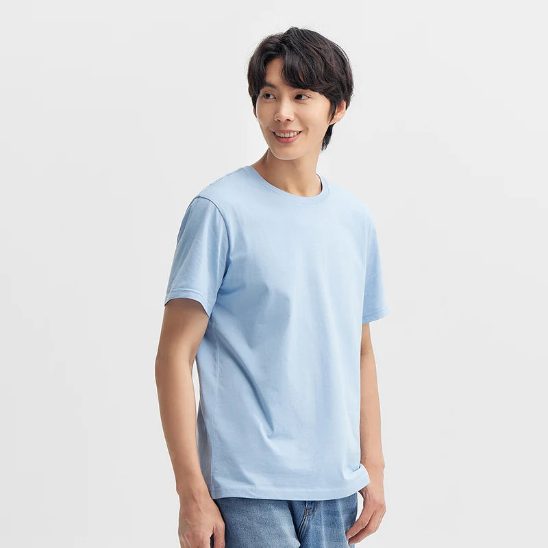 Semir Minimalist Tshirt Unisex Summer Solid Color Slim Fit Daily Commute Versatile Top Comfortable Basic Wear