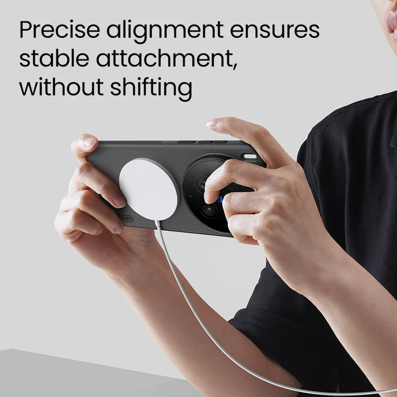NILLKIN For Vivo X300 Ultra Magsafe Case Super Frosted Shield Pro Magnetic Wireless Charging PC Back Cover For Vivo X300 Ultra
