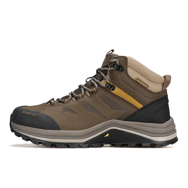 HUMTTO Genuine Leather Outdoor Men's Sports Shoes Non-slip Hiking Shoes for Men Winter Safety Sneakers Breathable Trekking Boots