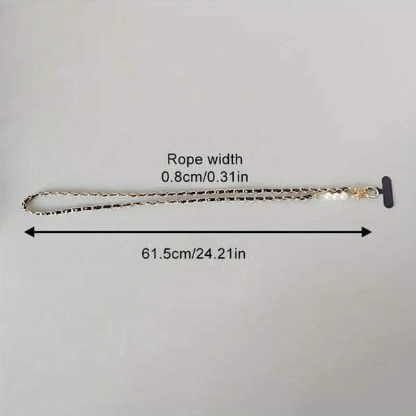 1pc Universal Phone Lanyards Designed with long rope And Shoulder Strap,Specifically Made for Women,Featuring Pearl Pickup Chain