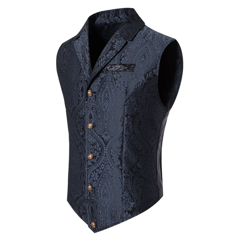 Blue Jacquard Fabric Men's Sleeveless Vest Coat,Wedding/Party/Stage Performance Dress Vests,Green Red Pink Black White Waistcoat