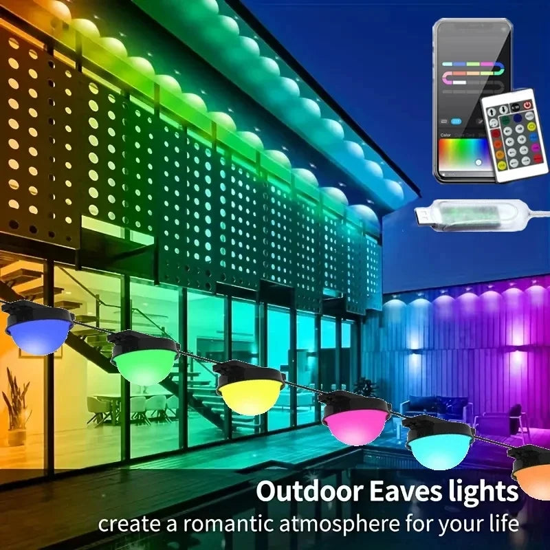 ភ្លើង LED ពណ៌សុបិន ភ្លើង LED RGB ឆ្លាតវៃខាងក្រៅជាមួយនឹងការបញ្ជាពីចម្ងាយ ភ្លើងបំភ្លឺ Eternality Early សម្រាប់ពិធីជប់លៀងថ្ងៃឈប់សម្រាក