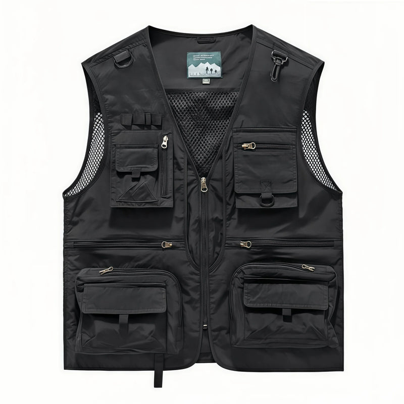 2026 Spring and Autumn's New mesh quick-drying vest for men's casual outdoor multi-bag fishing and photography workwear