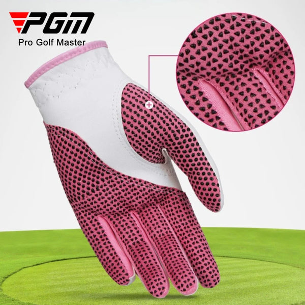 1 Pair Women's Golf Gloves Sports Anti Slip Design ST007