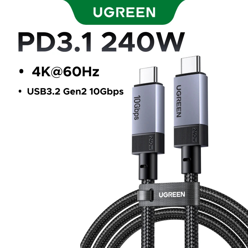 UGREEN USB4 USB C to USB C Cable 40Gbps 8K 240W PD3.1 Fast Charging Type C Data Video Cable for MacBook iPhone iPad Monitor Dock