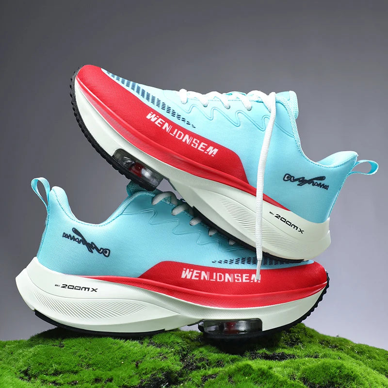 Mens Running Shoes Lightweight Breathable Mesh Sports Flat Soft Cushioned Soles Comfortable Walking Casual Fashion Sneakers Man