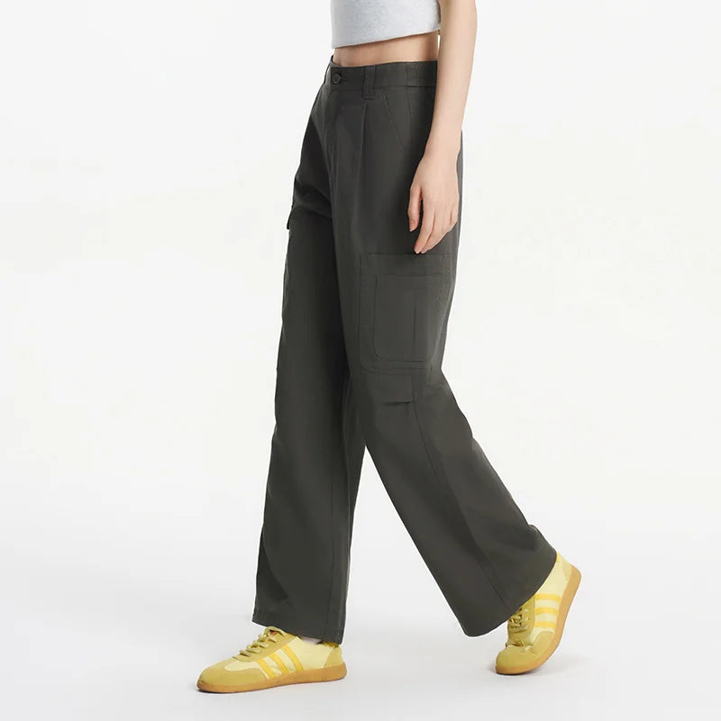 Semir Women Pants Pleated 2026 Drawstring Elastic Waist Workwear Wide Leg Urban Casual Everyday Style Soft Comfortable