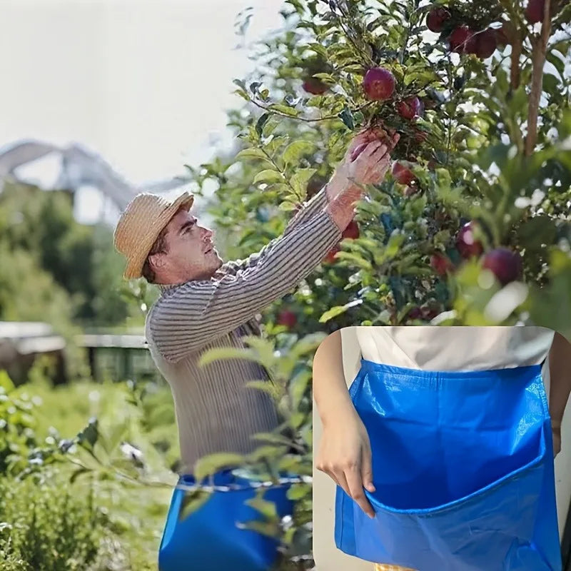 1pc Large-Capacity Fruit Picking Apron- Heavy Duty PE Apron, Easy to Clean Design,Suitable for  Home Gardeners And Farmers .