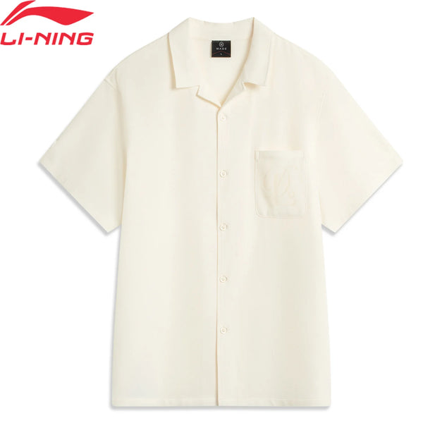 អាវ បុរស Li-Ning WADE លេង កម្សាន្ត ៩៣% ប៉ូលីអេស្ទ័រ ៧% អេឡាស្ទីន រាង រលុង កអាវ ប៉ូឡូ ប៊ូតុង អាវ ទាន់សម័យ LiNing Sports ASHV199