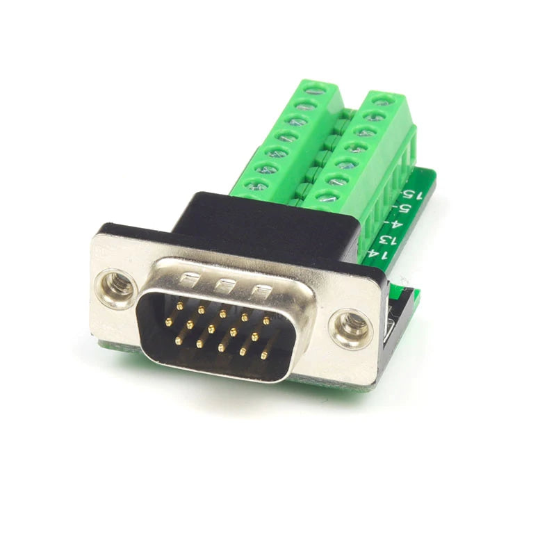 DB15 Solder-free VGA Connector Male Female HDB15-pin Plug Industrial Grade VGA 15 Pin 3+9 Computer Monitor Projector Connector