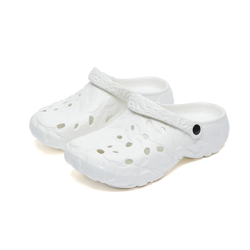 Plus Big Size 46 47 Summer Rubber Sandals Men Clogs Garden Shoes Zuecos Hombre Cholas Man Clog Beach Shoes Wide Foot