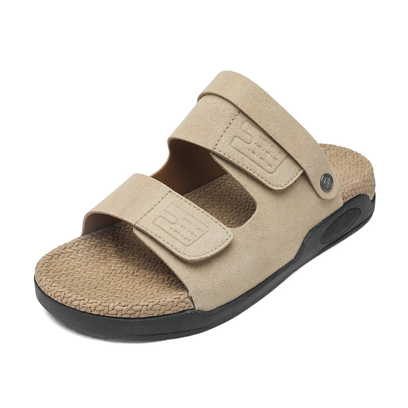Men's Slides Cork Sandals Summer New Non-Slip Outdoor Comfort Fashion Soft-Sole Non-Slip Lightweight Casual Walking Beach Shoes