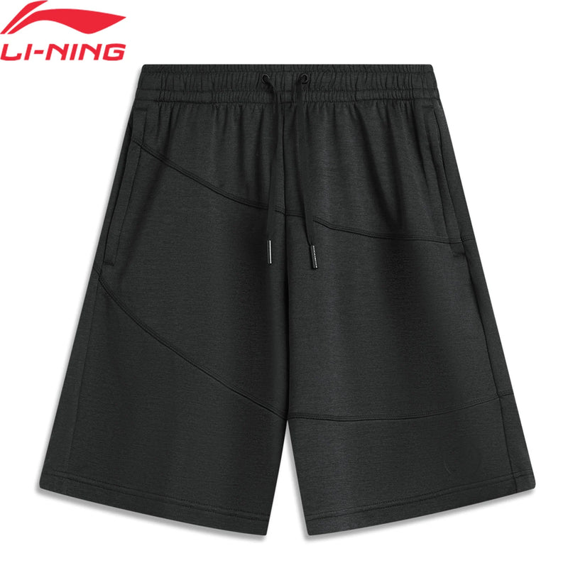 ខោខ្លីកីឡាបុរស Li-Ning Wade Knit 100% Polyester ទំហំធម្មតា មានផាសុកភាព មានហោប៉ៅស៊ីប បាតលីនីង AKYV141