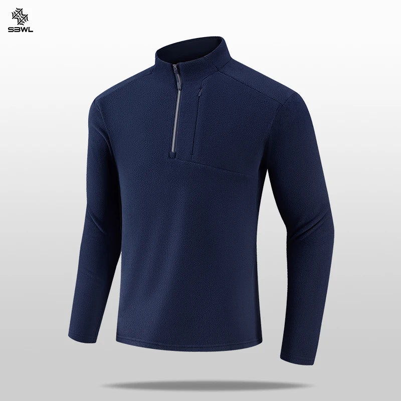 SBWL New High-Quality Men's Autumn and Winter Outdoor Sports Inner Layer Warm Long-Sleeved T-Shirt Fitness Running Jacket Tops
