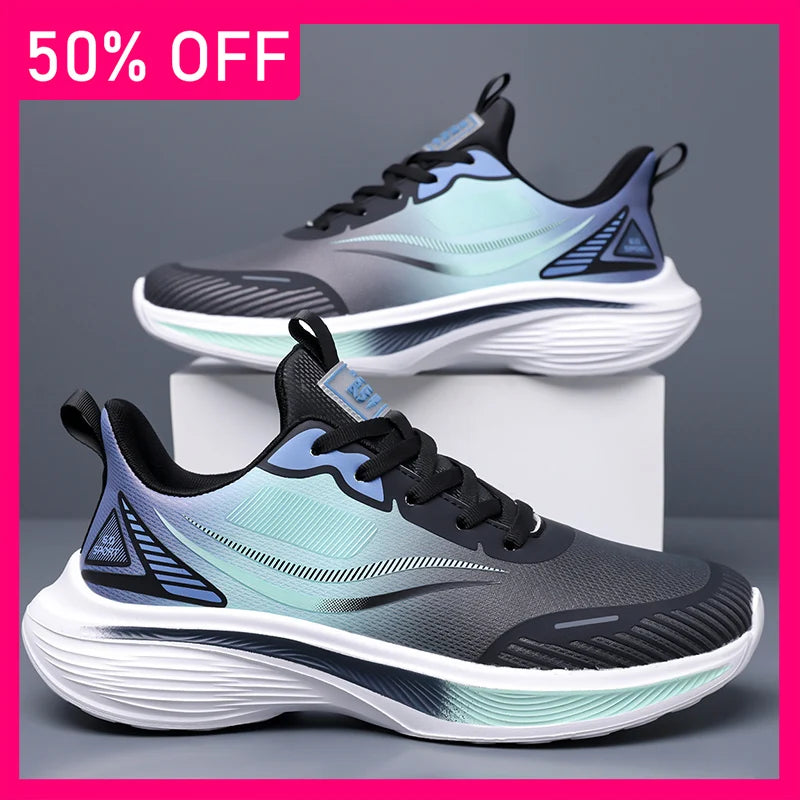 Men Sports Shoes Classic Mesh Breathe Fashion Lace Up Versatile Comfort Outdoor Fitness Shoes 2026 New Soft Soled Running Shoes