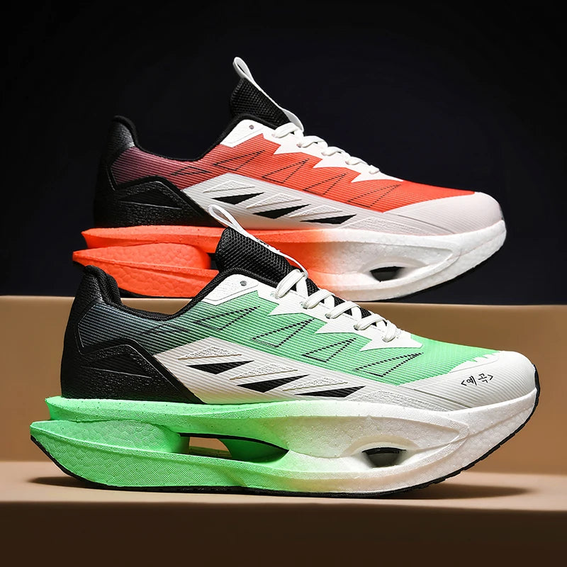 Unisex Sports Shoes Fashionable Lace Up Mesh Youth Training Shoes Outdoor Fitness Non Slip Thick Soled Running Shoes for Men