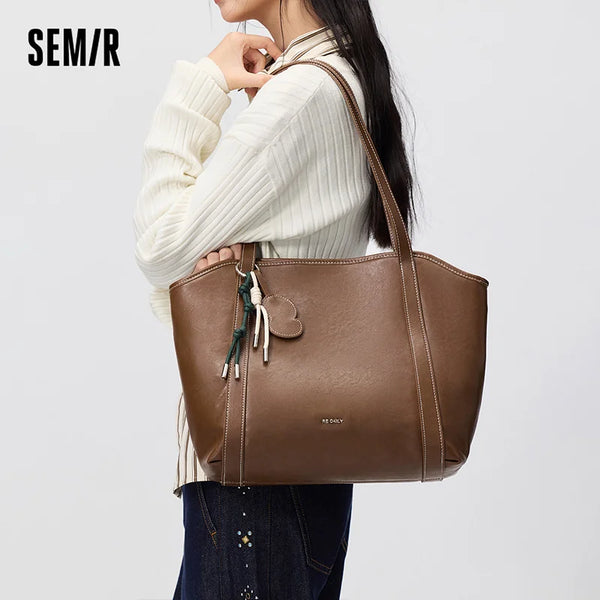 កាបូបស្ពាយស្ត្រី Semir បែបបុរាណ សមត្ថភាពធំ សម្រាប់ធ្វើដំណើរ កាបូបស្ពាយធម្មតា រចនាប័ទ្មប្រចាំថ្ងៃ ស្ពាយប្រចាំថ្ងៃ ស្លៀកប្រចាំថ្ងៃ 2026