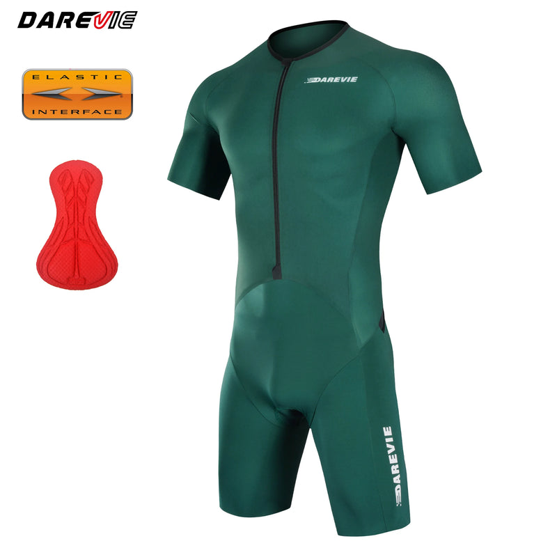 ឈុតជិះកង់ DAREVIE អ៊ីតាលី Elastic Interface® Pad ឈុតជិះកង់ Triathlon កម្រិតខ្ពស់ មានហោប៉ៅចំហៀងសម្រាប់បុរស