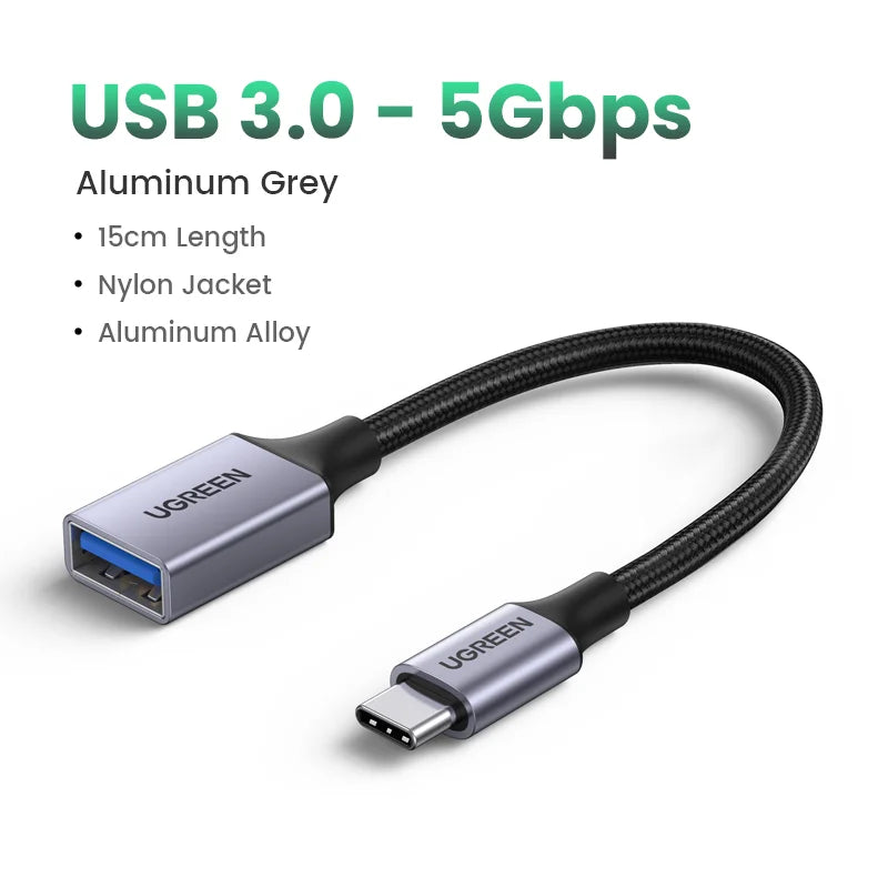 UGREEN USB C to USB 3.0 OTG Adapter USB Type-C OTG Data Cable Connector for Samsung GalaxyS 10 MacBook Pro 2019 USB C Adapter