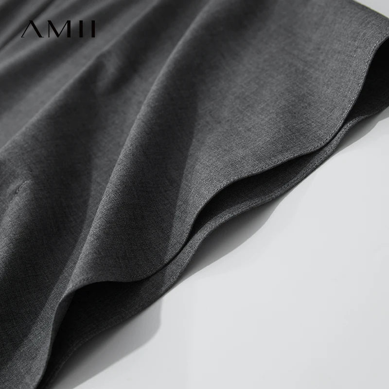 រ៉ូបនារី Amii Minimalist រដូវក្តៅឆ្នាំ ២០២៥ រ៉ូបដៃខ្លីរាងអក្សរ H ថ្មីសម្រាប់ធ្វើដំណើរ សម្លៀកបំពាក់នារីឆើតឆាយ 12522022