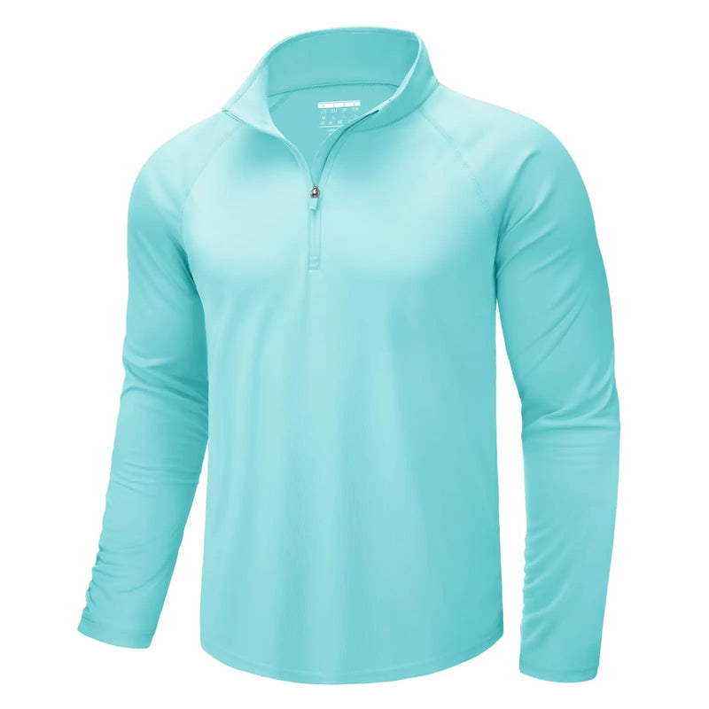 TACVASEN Mens UPF50+ UV Protection T-Shirt Lightweight Long Sleeve Quick Dry Fishing Shirt Outdoor Hiking Workout Rash Guards