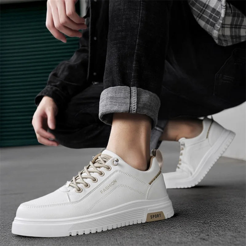 Men's casual shoes four seasons breathable soft-sole anti-slip outdoor walking shoes lightweight flat shoes sports board shoes