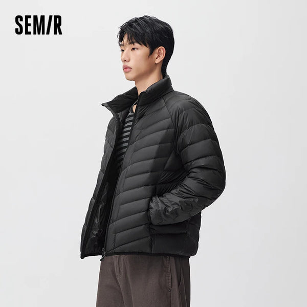 អាវក្រៅបុរស Semir រចនាបថទំនើប ដៃអាវ Raglan ការពារទឹកជ្រាប ឆ្នាំ២០២៦ សម្លៀកបំពាក់ប្រចាំថ្ងៃរដូវរងាថ្មី រចនាប័ទ្មធម្មតាក្នុងទីក្រុង