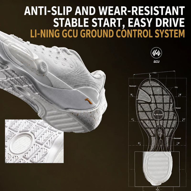 ស្បែកជើងបាល់បោះអាជីព Li-Ning សម្រាប់បុរស WADE ALL CITY 13 BOOM Cushion ពាក់បាន ធន់នឹងការរអិល ស្បែកជើងប៉ាតា LiNing ABAV017