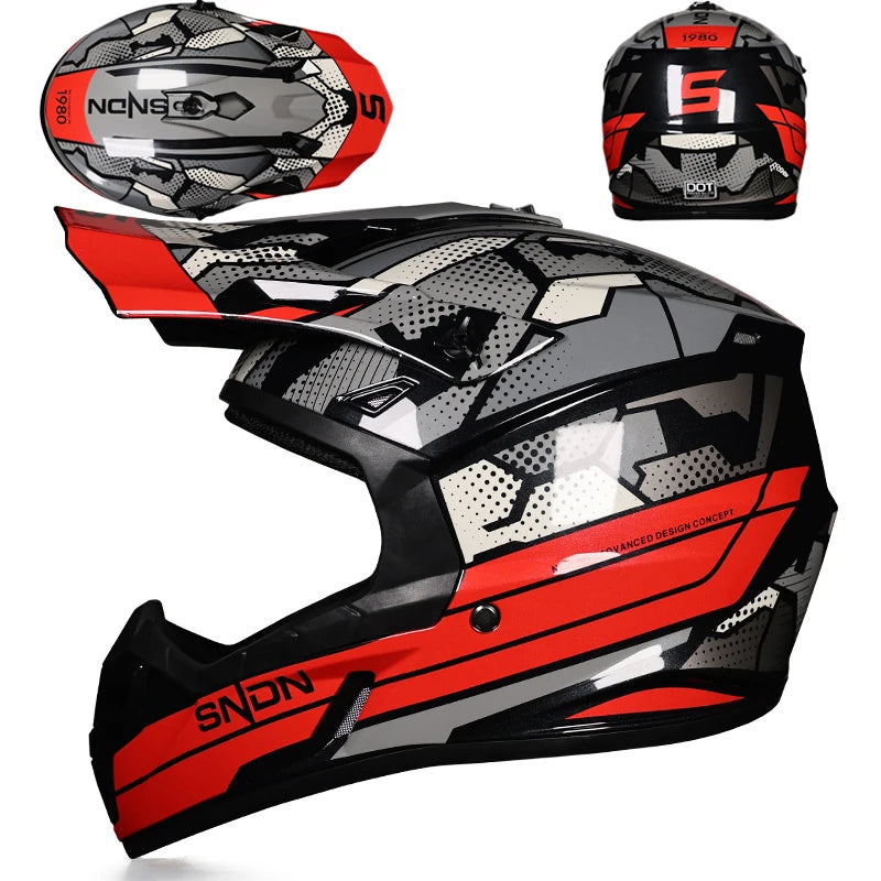 DOT Adult Motocross Helmet MX Dirt Bike Helmet Lightweight Off Road ATV UTV Quad Motorcycle Cross Helmet for Men Women Youth