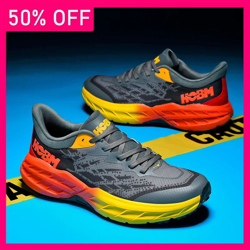 Mens Running Shoes 2026 New Color Blocked Mesh Anti Slip Wear Resistant Mens Hiking Lightweight Lace Up Sports Training Shoes