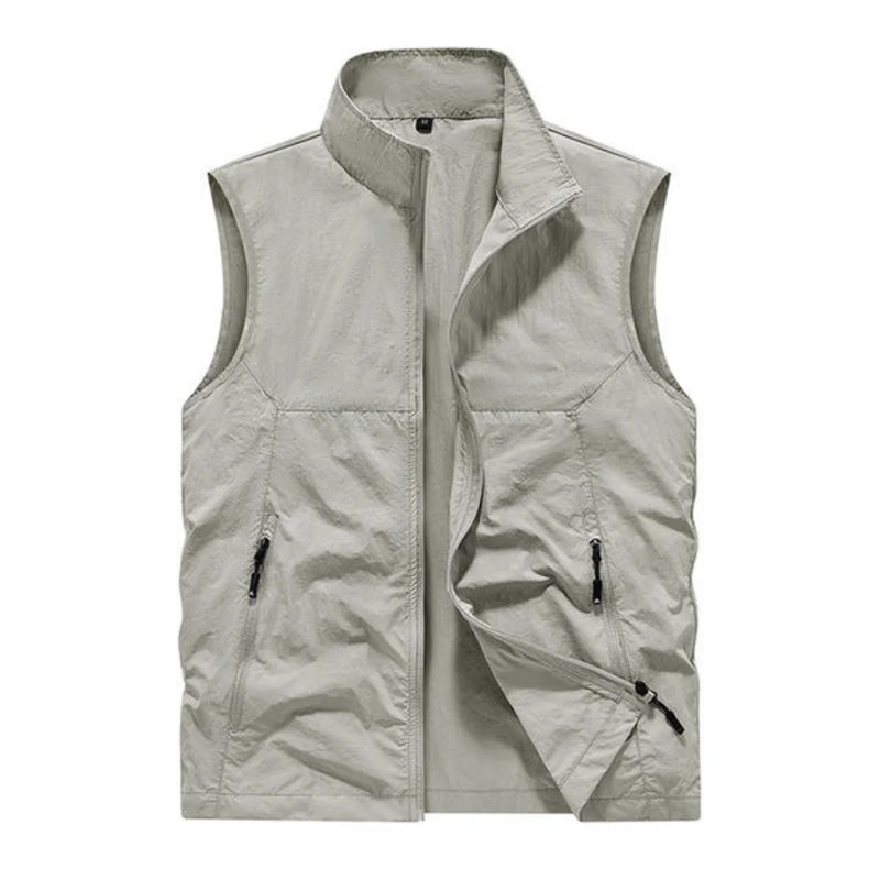 Lightweight quick-drying  waterproof outdoor stand-up collar work jacket customized with logo group activity vest work uniform
